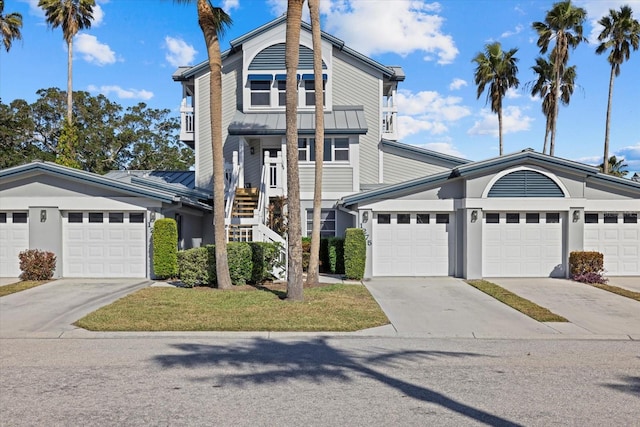 front of property with a garage