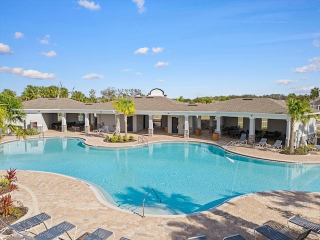 view of pool with a patio area