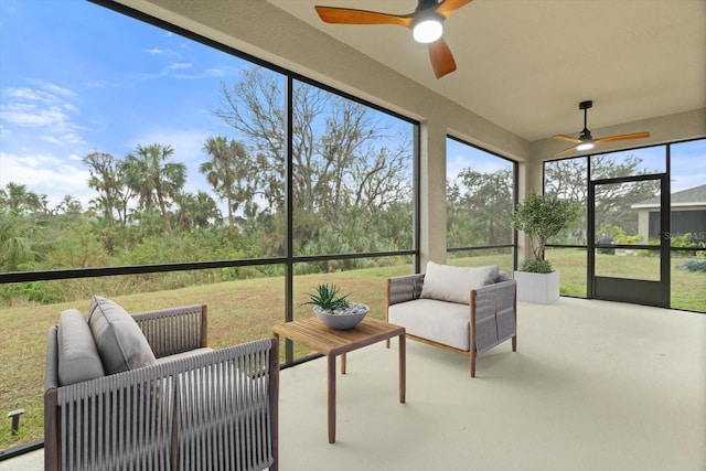 view of sunroom / solarium