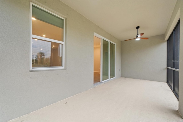 view of patio / terrace with ceiling fan