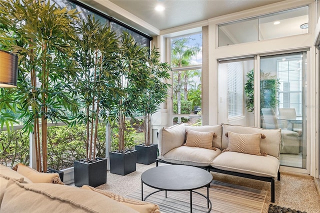 view of sunroom