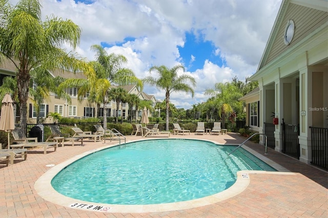 view of pool with a patio area