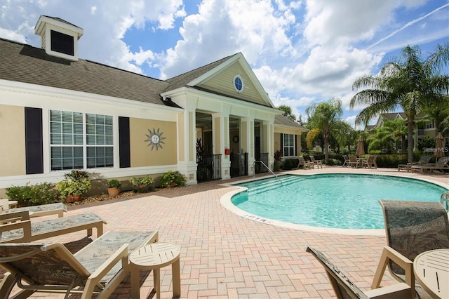 view of pool with a patio area