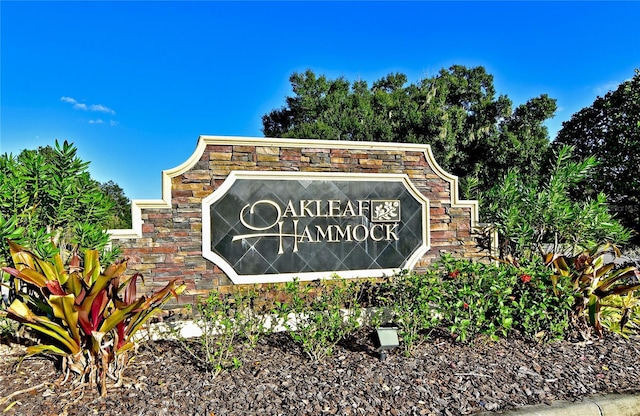 view of community sign