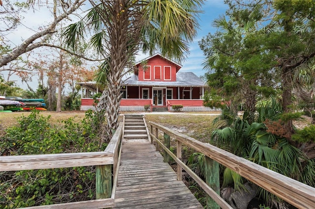 view of rear view of property