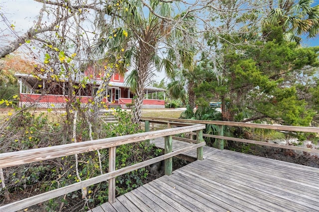 view of wooden terrace