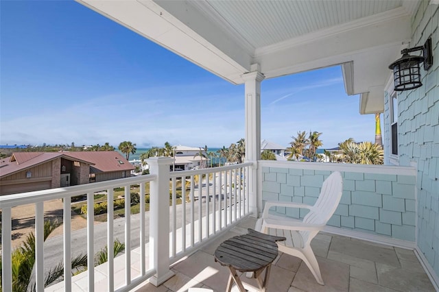 balcony with a residential view