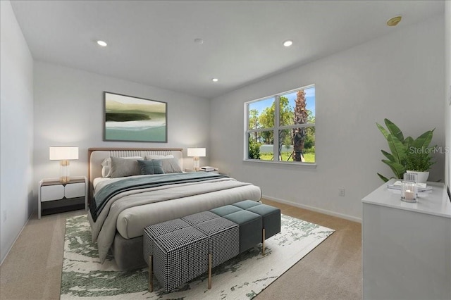 view of carpeted bedroom