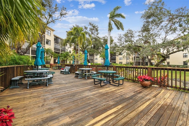 view of wooden deck