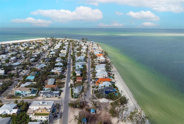 915 N Shore Dr, Anna Maria, FL 34216 - bird's eye view with a beach view, a water view, and a residential view