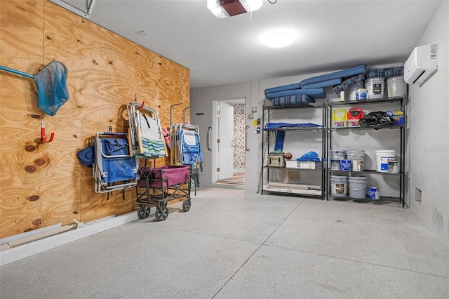 915 N Shore Dr, Anna Maria, FL 34216 - garage with an AC wall unit