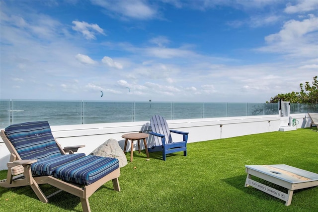 915 N Shore Dr, Anna Maria, FL 34216 - view of yard with a water view