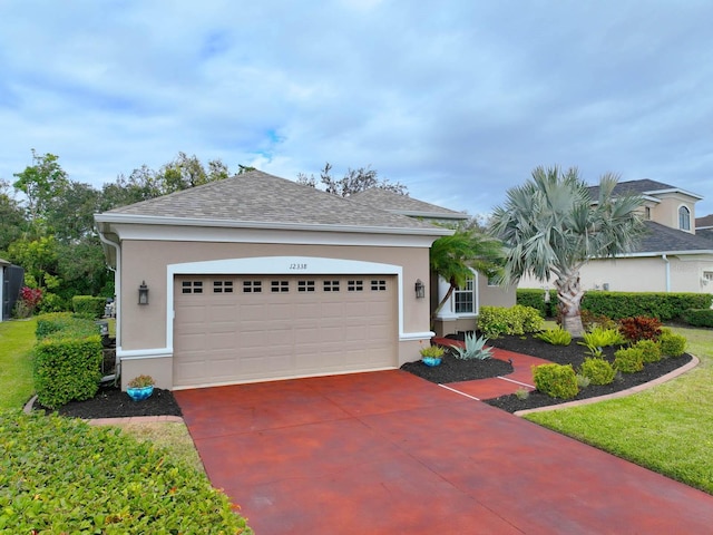 view of front facade with a garage