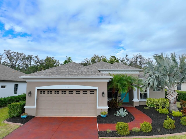 view of front of home featuring a garage