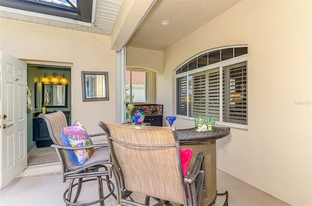 view of patio with outdoor dining space