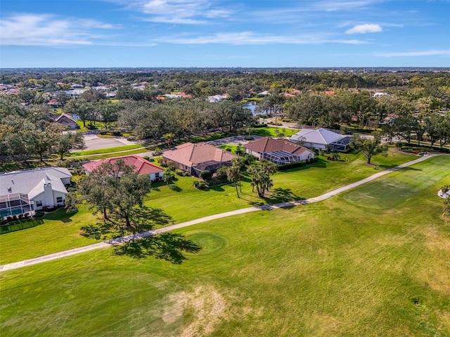 drone / aerial view with a residential view