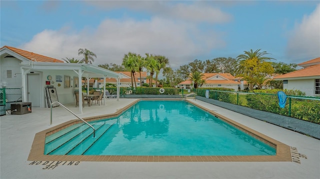 view of pool with a patio