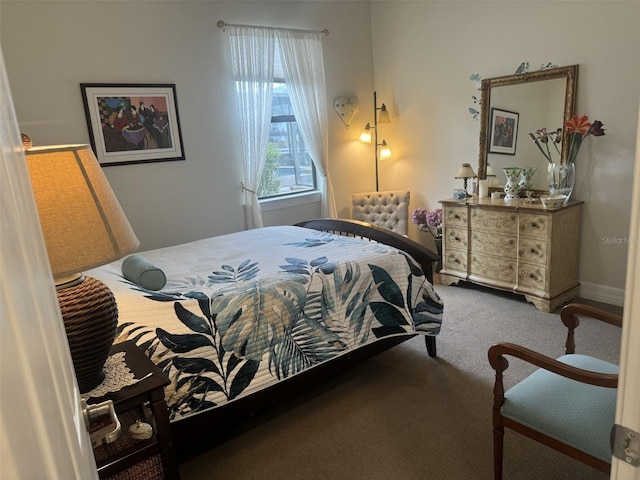 bedroom with carpet floors