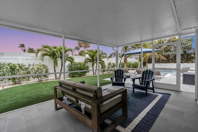 view of sunroom / solarium