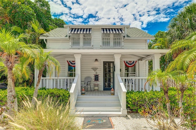 view of front of house with covered porch