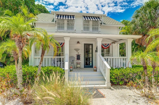 view of front of home with a porch