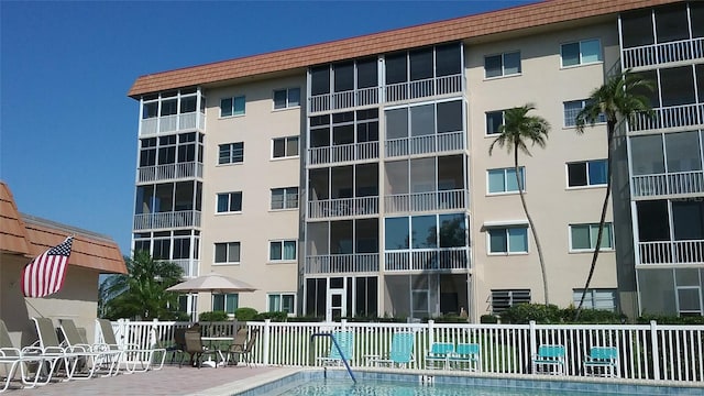 view of pool with a patio area