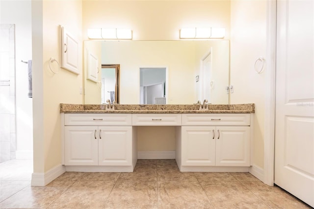 bathroom featuring tile patterned floors and vanity