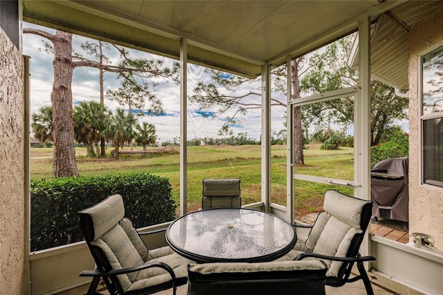 view of sunroom