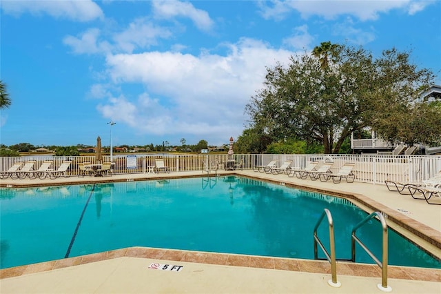 view of pool with a patio