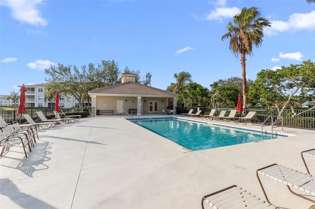 view of pool with a patio area