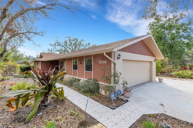 ranch-style house with a garage