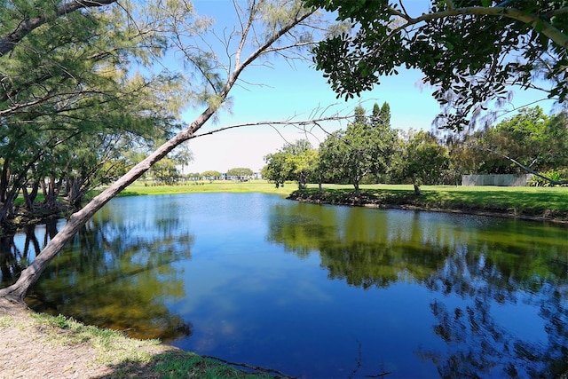 view of water feature