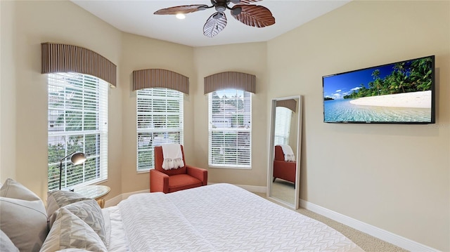 7244 Orchid Island Pl, Bradenton, FL 34202 - carpeted bedroom featuring baseboards and a ceiling fan