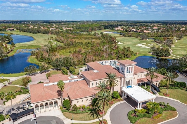 7244 Orchid Island Pl, Bradenton, FL 34202 - aerial view of residential area featuring a golf course and a large body of water