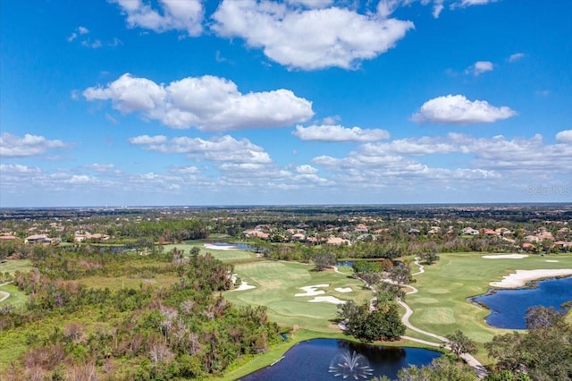 7244 Orchid Island Pl, Bradenton, FL 34202 - aerial view of residential area featuring a golf club and a nearby body of water