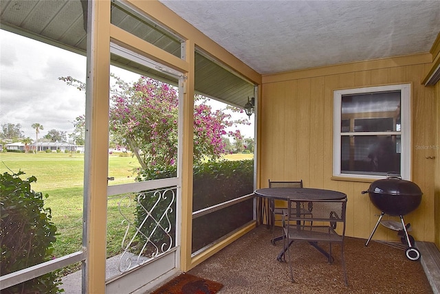 view of sunroom