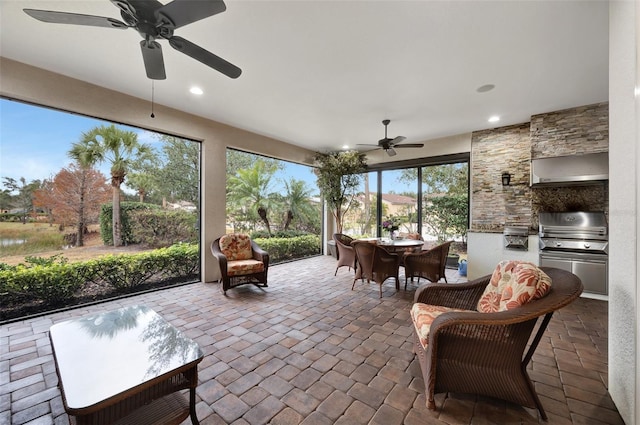 view of sunroom