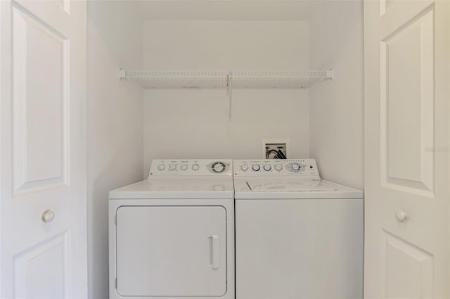 laundry area featuring separate washer and dryer