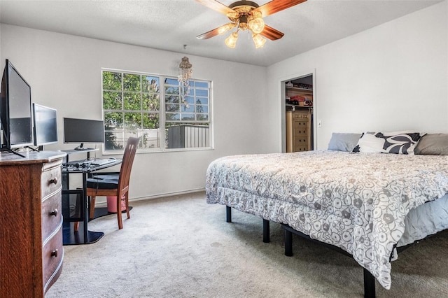 807 62nd St W, Bradenton, FL 34209 - bedroom featuring carpet floors, a desk, ceiling fan, and baseboards