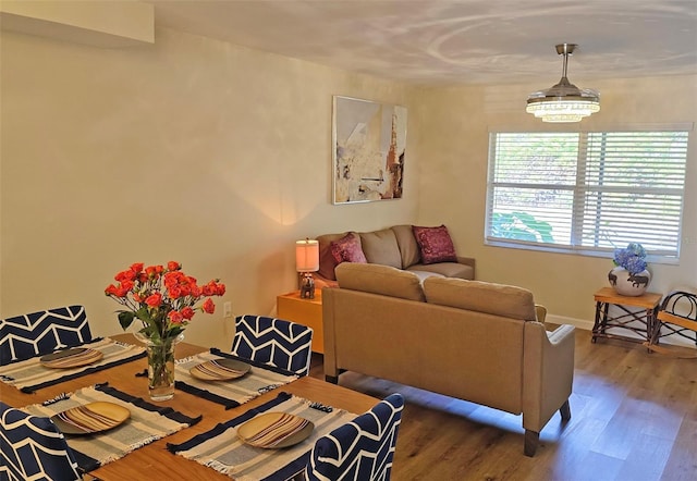 living room featuring hardwood / wood-style floors