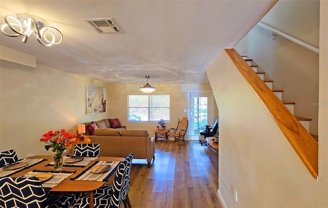 living room featuring hardwood / wood-style floors