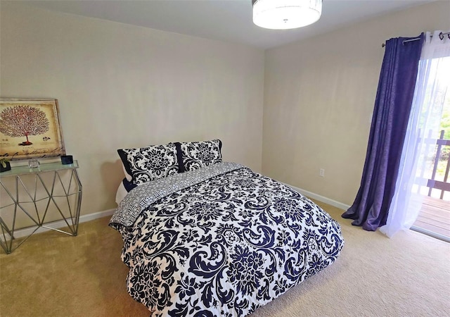 view of carpeted bedroom