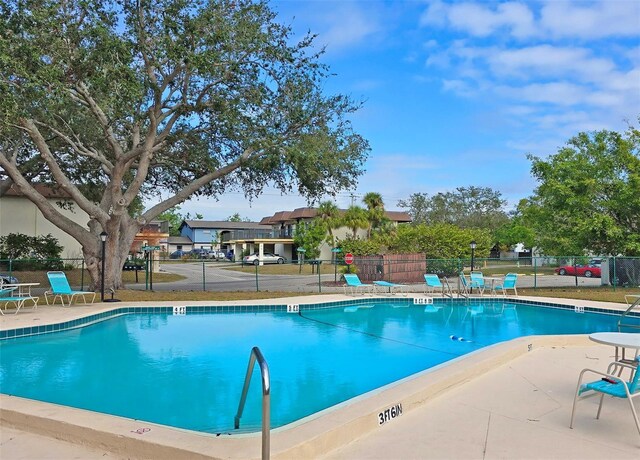 view of pool featuring a patio area