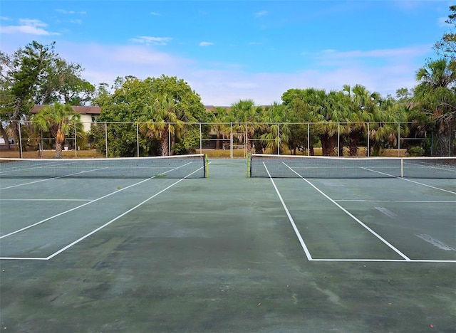 view of tennis court