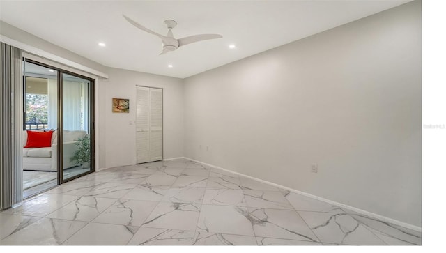 empty room with ceiling fan