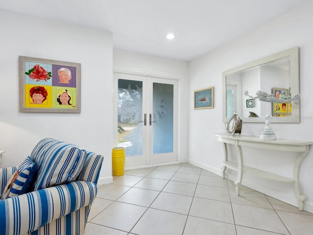 interior space with french doors