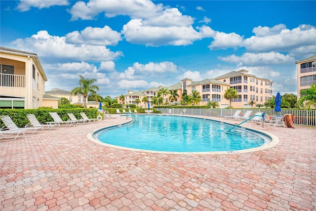 view of pool with a patio