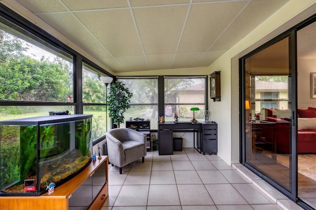 sunroom with a healthy amount of sunlight