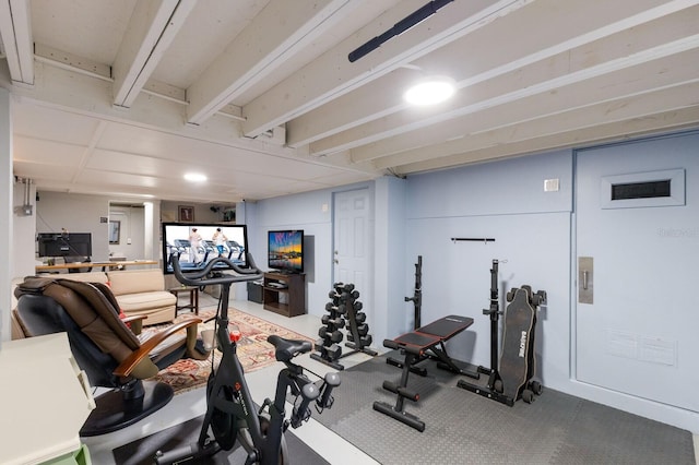 view of exercise room