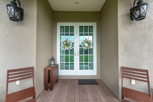 entrance to property with french doors